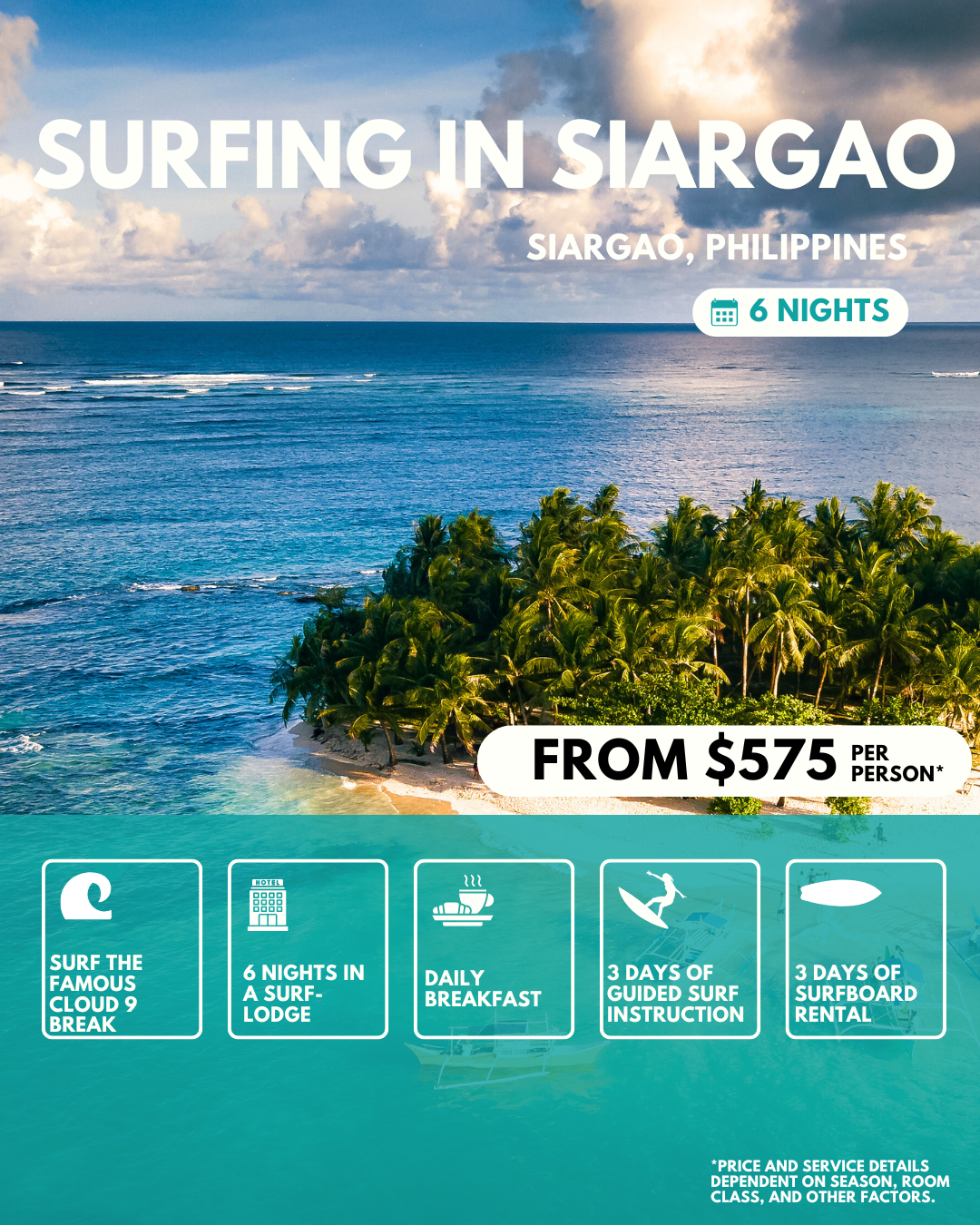 7 Day Surfing in Siargao