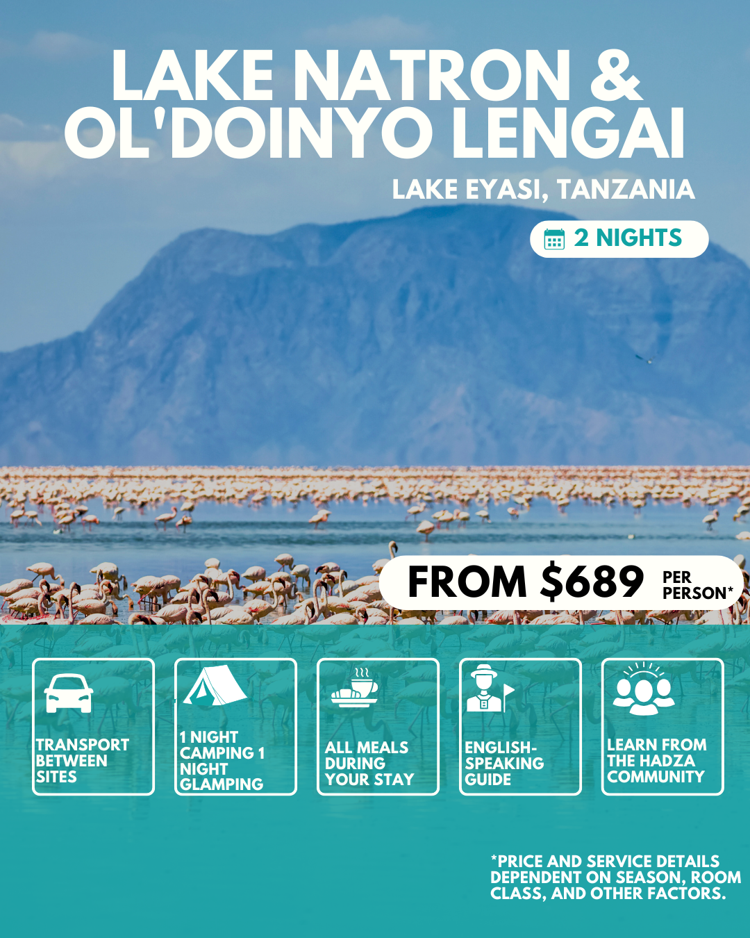 3 Day Ol'doinyo Lengai & Lake Natron
