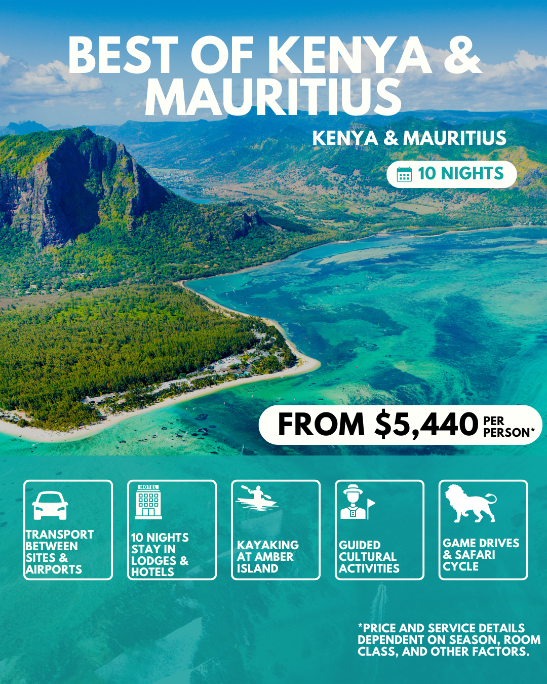 11 Day Best of Kenya & Mauritius