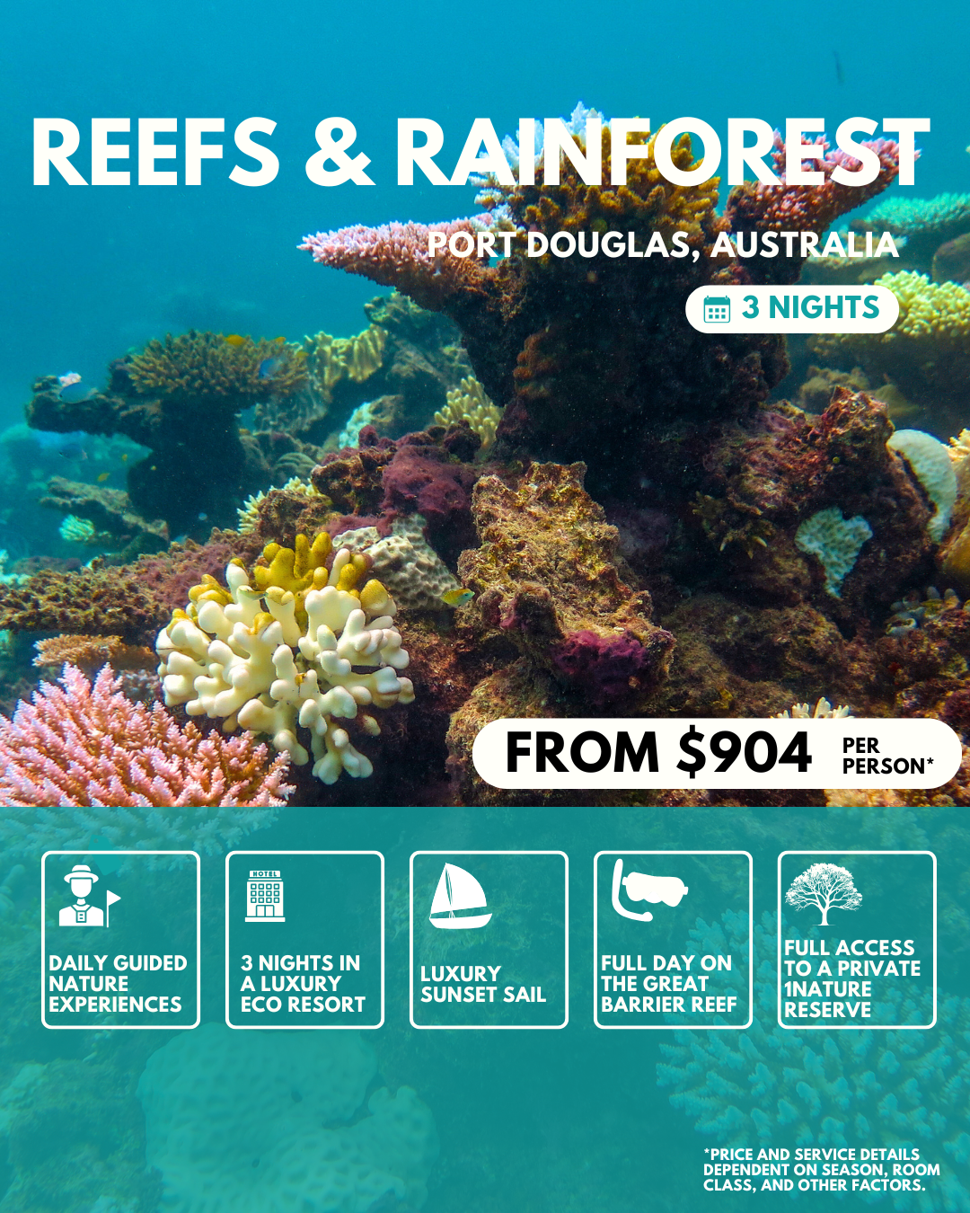4 Day Reefs & Rainforest